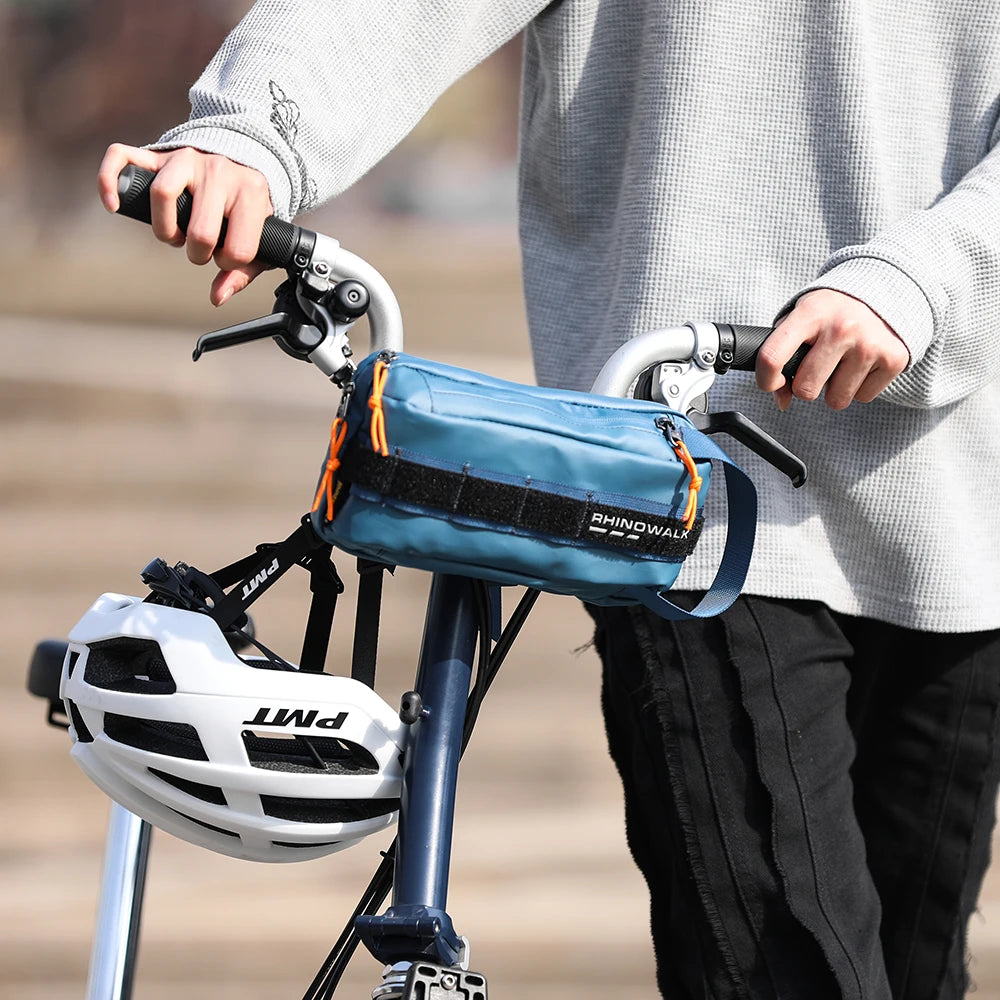 Rhinowalk Bike Handlebar Bag 2.4L  Bicycle Bags Frame Pannier Bag Multifunction Portable Shoulder Waist Bag Bike Accessories