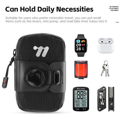 WEST BIKING Mini Bicycle Saddle Bag Self-Locking Knob Lightweight Tail Pouch 7 Colors Quick Release MTB Road Bike Under Seat Bag