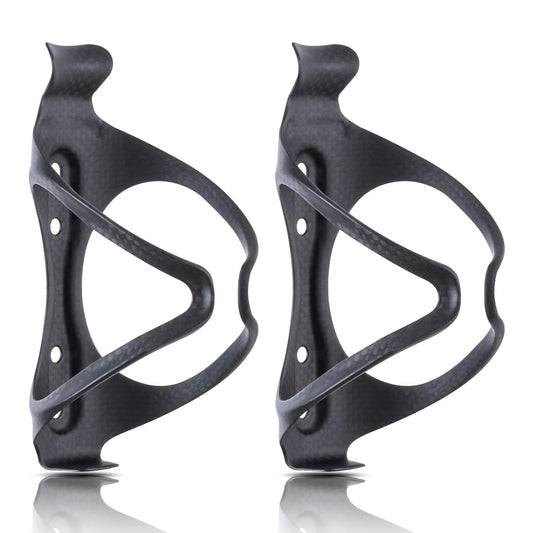 HUALONG Carbon Fiber Bicycle Water Bottle Cage MTB Road Bike Water Bottle Holder Cages Matte Black, Weight (22±2g)
