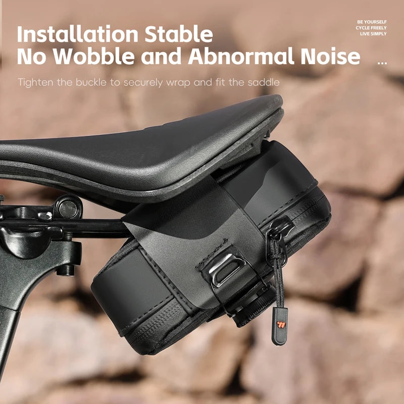 WEST BIKING Mini Bicycle Saddle Bag Self-Locking Knob Lightweight Tail Pouch 7 Colors Quick Release MTB Road Bike Under Seat Bag