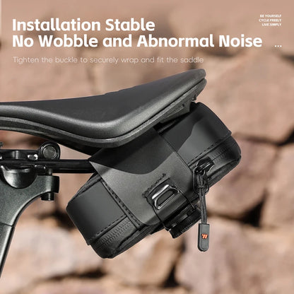 WEST BIKING Mini Bicycle Saddle Bag Self-Locking Knob Lightweight Tail Pouch 7 Colors Quick Release MTB Road Bike Under Seat Bag