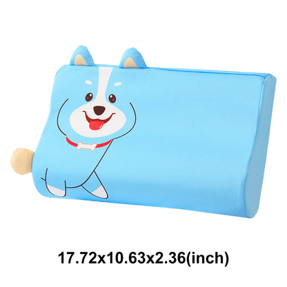 Kids Baby Cooling Bed Pillows Soft Breathable Memory Foam Cartoon Toddler Sleeping Pillow Washable & Skin-Friendly for 3-12 Age