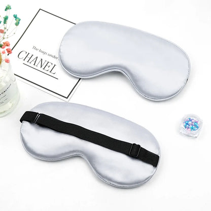 New Hot Trave Soft Silk Sleep Mask Eye Masks Coversfor Sleep, 100% Blackout, Zero Eye Pressure, Blindfold with Adjustable Strap