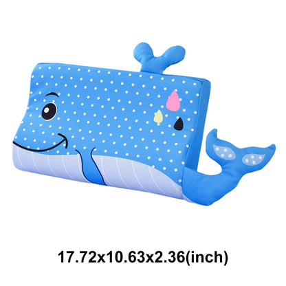 Kids Baby Cooling Bed Pillows Soft Breathable Memory Foam Cartoon Toddler Sleeping Pillow Washable & Skin-Friendly for 3-12 Age