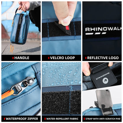 Rhinowalk Bike Handlebar Bag 2.4L  Bicycle Bags Frame Pannier Bag Multifunction Portable Shoulder Waist Bag Bike Accessories