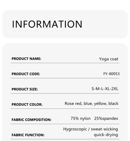 Full-Zip Yoga Jacket