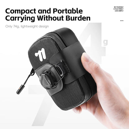 WEST BIKING Mini Bicycle Saddle Bag Self-Locking Knob Lightweight Tail Pouch 7 Colors Quick Release MTB Road Bike Under Seat Bag