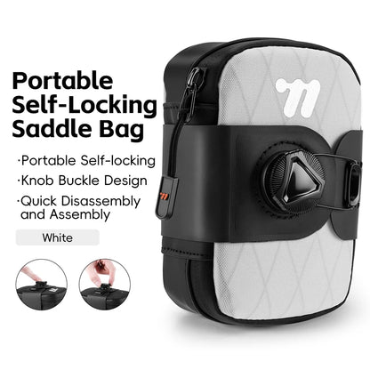 WEST BIKING Mini Bicycle Saddle Bag Self-Locking Knob Lightweight Tail Pouch 7 Colors Quick Release MTB Road Bike Under Seat Bag