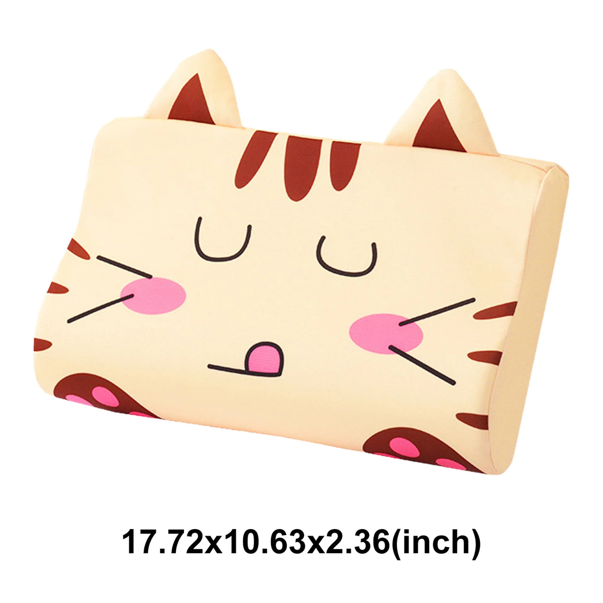 Kids Baby Cooling Bed Pillows Soft Breathable Memory Foam Cartoon Toddler Sleeping Pillow Washable & Skin-Friendly for 3-12 Age