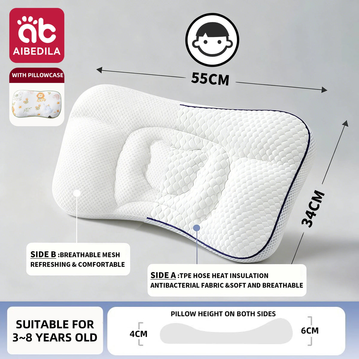 AIBEDILA Baby Pillows for Newborns Neck Pillow Newborn Baby Things Children's Orthopedic Travel Pillow Bedding Mother Kids Items