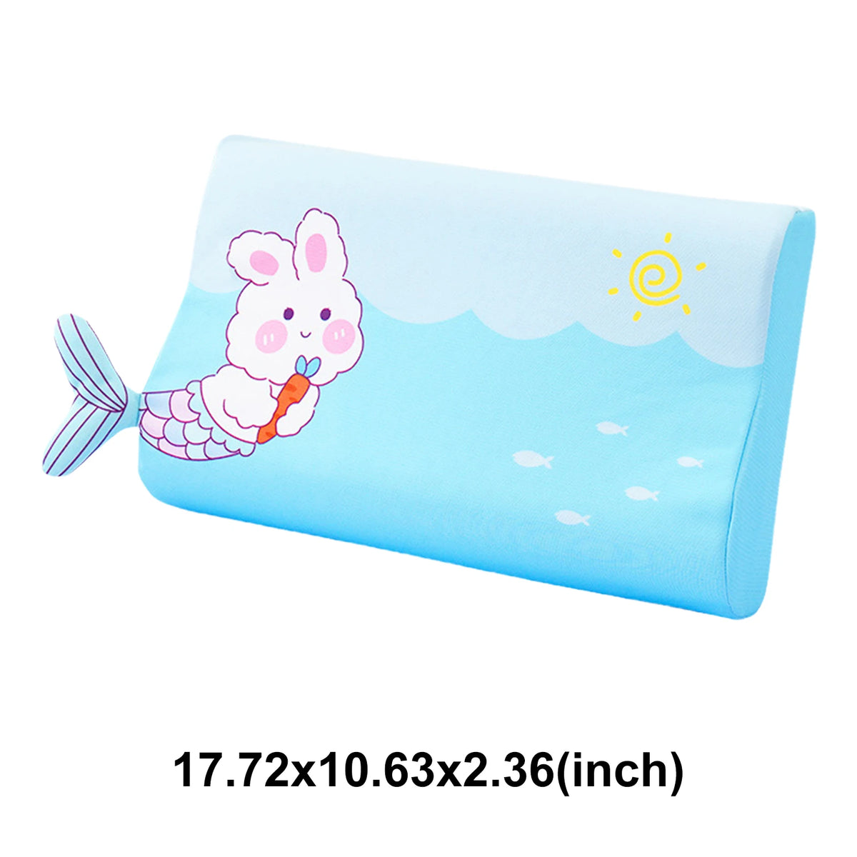 Kids Baby Cooling Bed Pillows Soft Breathable Memory Foam Cartoon Toddler Sleeping Pillow Washable & Skin-Friendly for 3-12 Age
