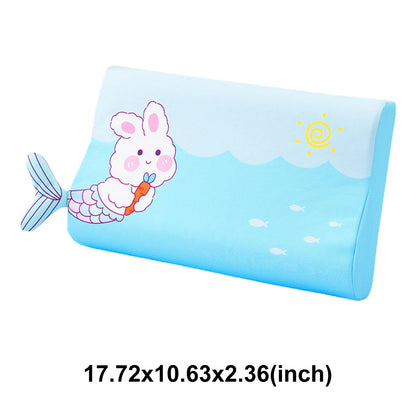 Kids Baby Cooling Bed Pillows Soft Breathable Memory Foam Cartoon Toddler Sleeping Pillow Washable & Skin-Friendly for 3-12 Age