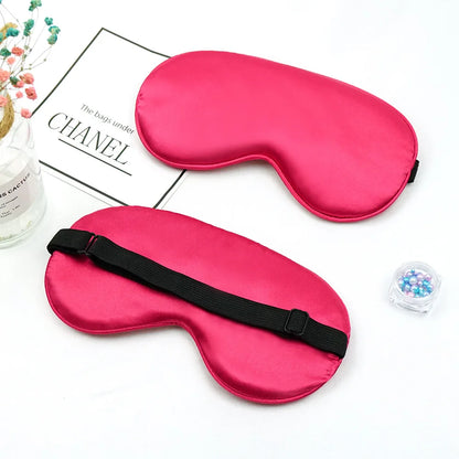 New Hot Trave Soft Silk Sleep Mask Eye Masks Coversfor Sleep, 100% Blackout, Zero Eye Pressure, Blindfold with Adjustable Strap