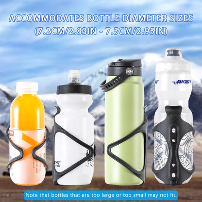 HUALONG Carbon Fiber Bicycle Water Bottle Cage MTB Road Bike Water Bottle Holder Cages Matte Black, Weight (22±2g)