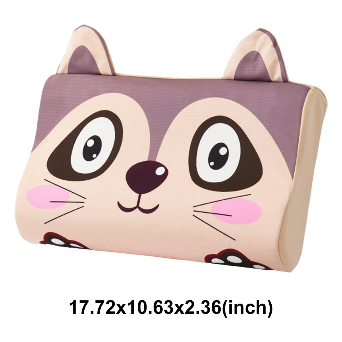Kids Baby Cooling Bed Pillows Soft Breathable Memory Foam Cartoon Toddler Sleeping Pillow Washable & Skin-Friendly for 3-12 Age