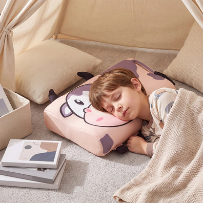 Kids Baby Cooling Bed Pillows Soft Breathable Memory Foam Cartoon Toddler Sleeping Pillow Washable & Skin-Friendly for 3-12 Age