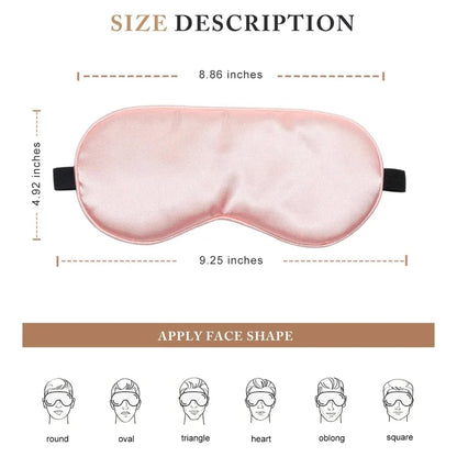 New Hot Trave Soft Silk Sleep Mask Eye Masks Coversfor Sleep, 100% Blackout, Zero Eye Pressure, Blindfold with Adjustable Strap