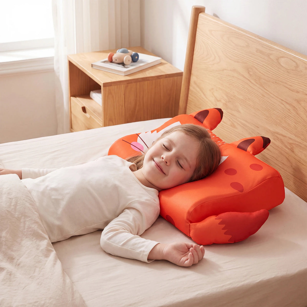 Kids Baby Cooling Bed Pillows Soft Breathable Memory Foam Cartoon Toddler Sleeping Pillow Washable & Skin-Friendly for 3-12 Age