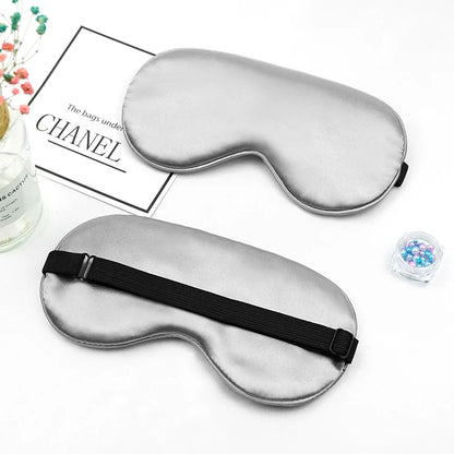 New Hot Trave Soft Silk Sleep Mask Eye Masks Coversfor Sleep, 100% Blackout, Zero Eye Pressure, Blindfold with Adjustable Strap